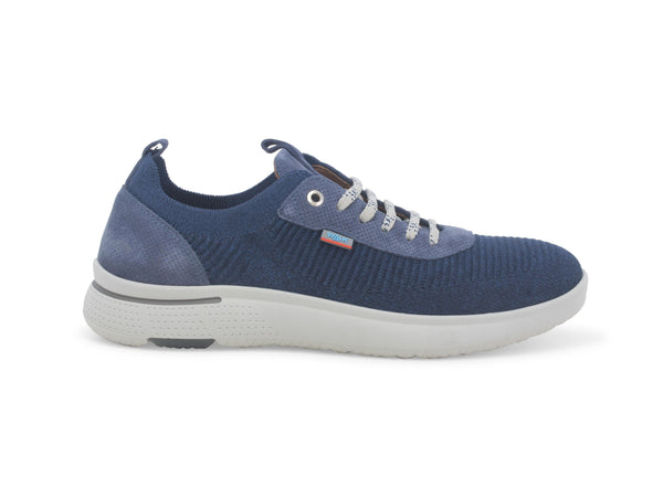 Melluso Uomo Scarpe Basse Stringate Estive in Tessuto Blu U41120W-234983